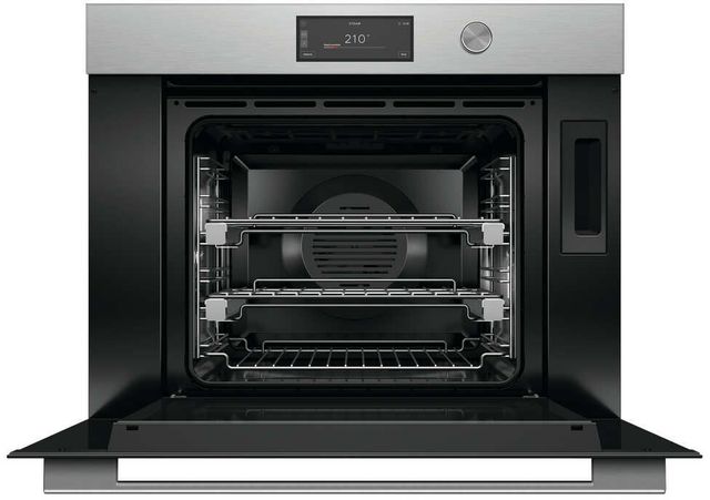 Fisher & Paykel Series 11 Contemporary 30" Brushed Silver Glass Combination Steam Oven-1