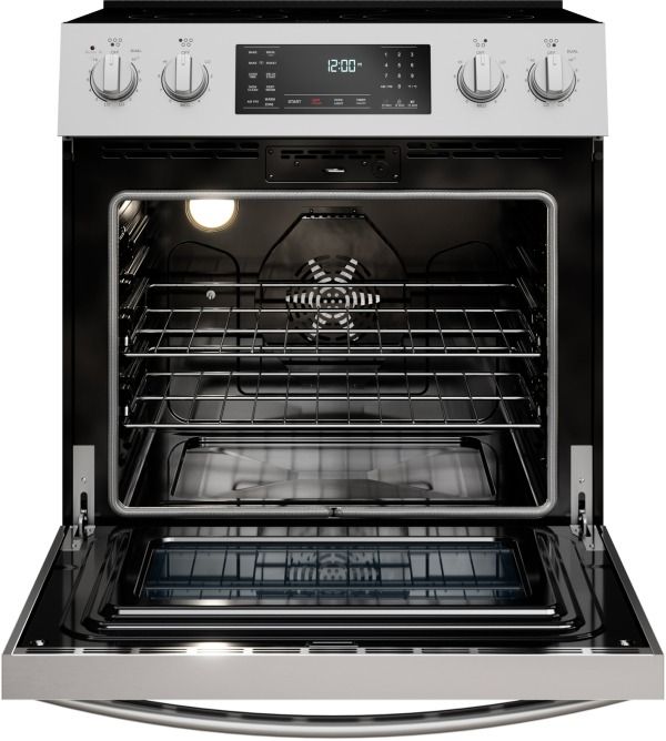 Kenmore® 30" Stainless Steel Glass Top Slide-In Electric Range with True Convection & Air Fry-1