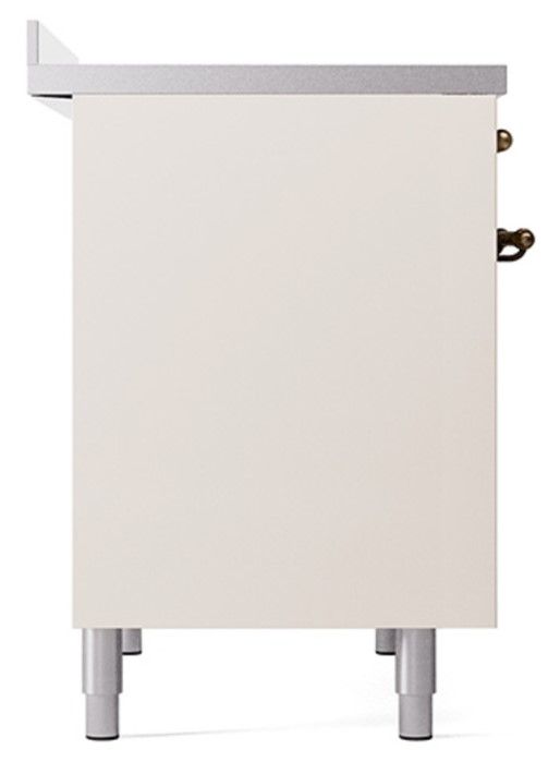 Ilve® Nostalgie II Noblesse 40'' Antique White Pro Style Induction Range with Burnished Trim-2
