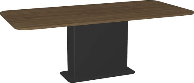Amisco Customizable Lucarelli 84" Rectangular Dining Table with Radius Corners and 1" Thermo Fused Laminate Top-0