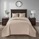 Olliix by Madison Park Khaki Queen Quebec Reversible Bedspread Set-1
