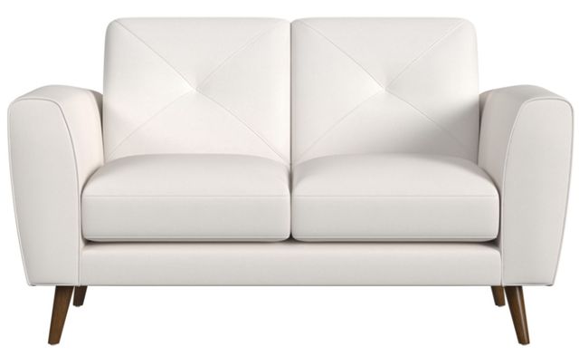 Elements International Sonata Ling Dian White Loveseat-2