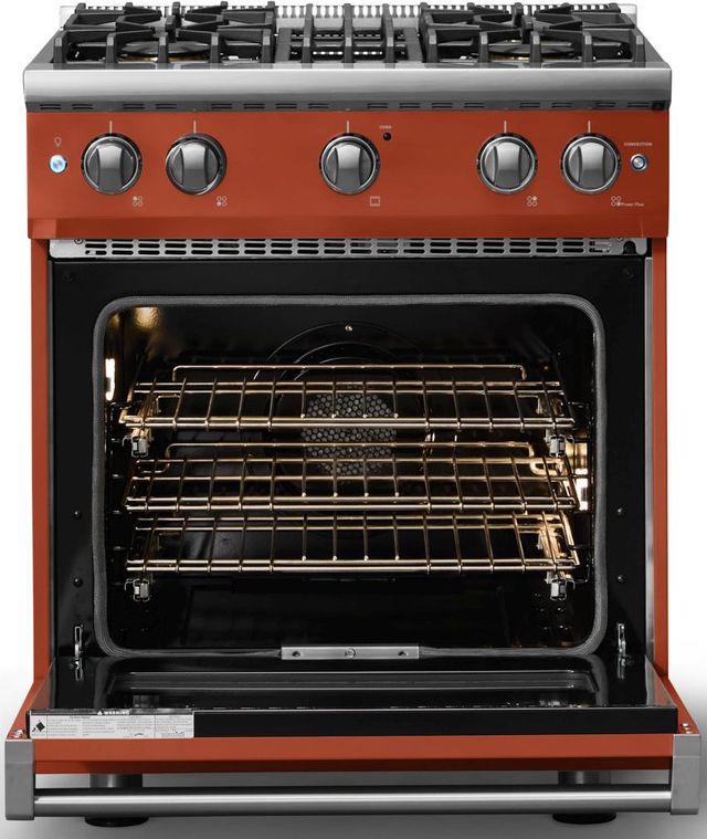 Viking® 5 Series 30" Spiced Cider Pro Style Gas (LP) Range with Polished Chrome Trim-1