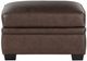 Leather Italia™ Cambria Dalton Brown Chestnut Ottoman-0