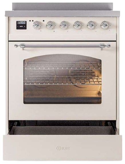 Ilve® Nostalgie II Series 30" Antique White Pro Style Induction Range-2