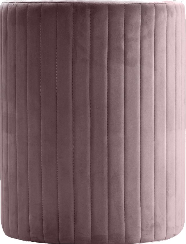 Meridian Furniture Selena Pink Velvet Chair and Ottoman Set-2