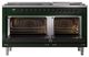 Ilve® Nostalgie II Noblesse 60'' Emerald Green Pro Style Dual Fuel Range with Burnished Trim-2