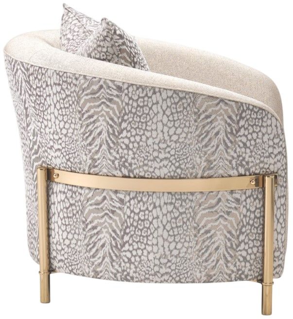 Michael Amini® Lisbon Gold/Opal Accent Chair-3