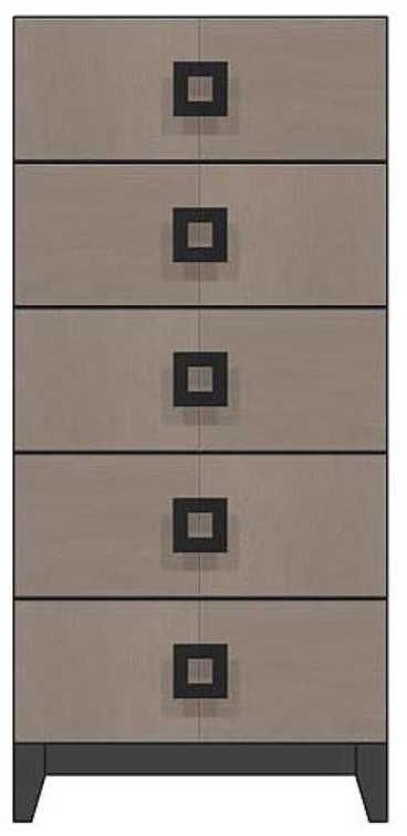 Country View Woodworking Customizable American Modern 24" 5-Drawer Wood Legs Chest-0