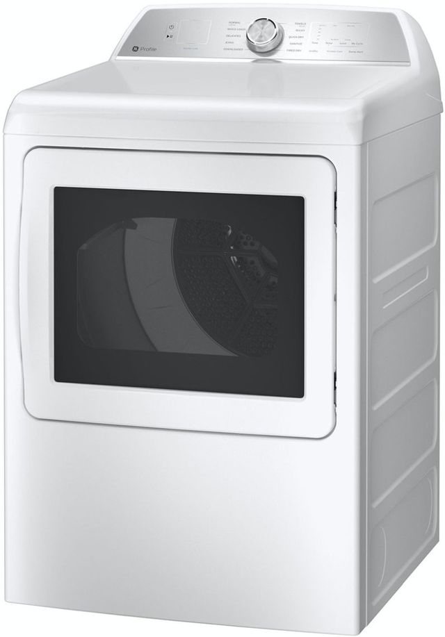 GE Profile™ 7.4 Cu. Ft. White Front Load Natural Gas Dryer -1