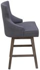 Nest Home Collections Lacey Barbury Stone/Black Swivel Counter Stool-3