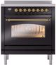 Ilve® Nostalgie II Series 36" Glossy Black Pro Style Induction Range-0