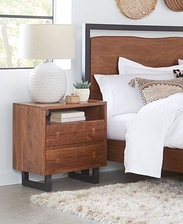 Home Trends & Design Aspen Walnut Nightstand-1