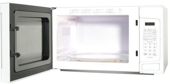 GE® 1.1 Cu. Ft. White Countertop Microwave-1