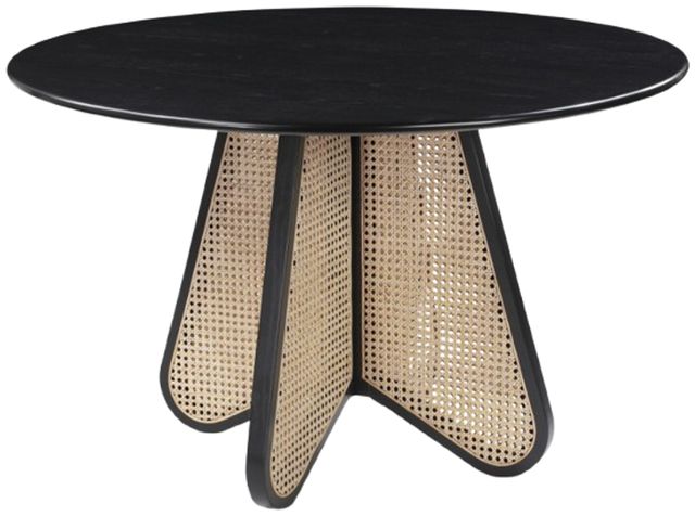 Meridian Furniture Butterfly Black/Natural Dining Table with Natural Base-0