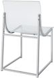Coaster® Adino 2-Piece Chrome/Clear Dining Side Chair Set-2