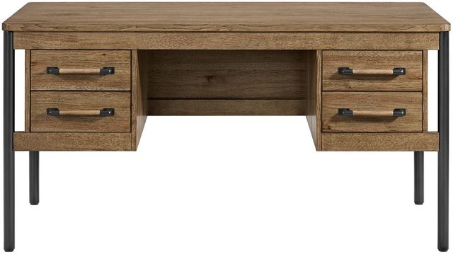 Intercon Norcross Hickory 60" Half Ped Desk-2