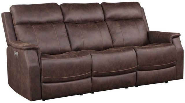 Steve Silver Co. Valencia Walnut Power Reclining Sofa-0