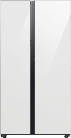 Samsung Bespoke 36 in. 28.0 Cu. Ft. White Glass Side-by-Side Refrigerator