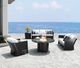 CabanaCoast® Customizable Mesa Aluminum 18" Outdoor Round Side Table-1