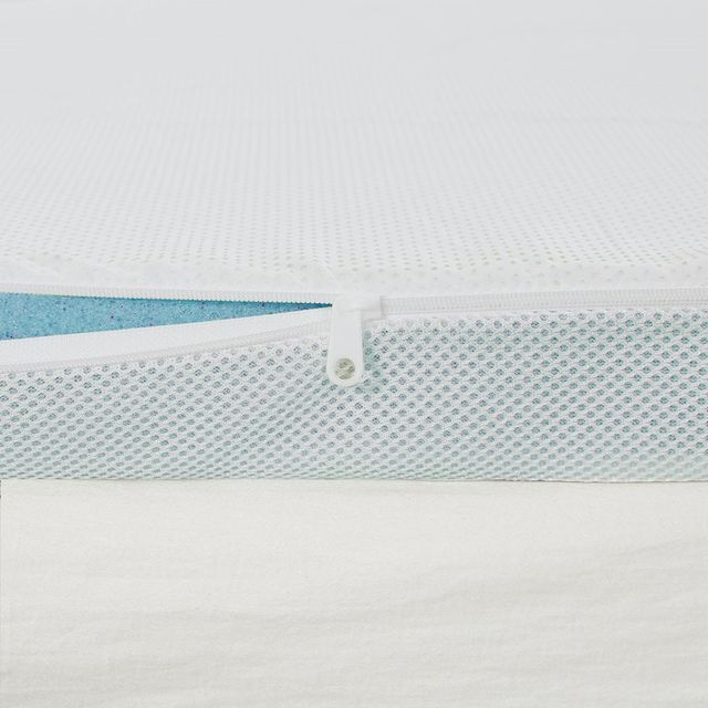 Olliix by Sleep Philosophy White 2" King Gel Memory Foam All Season Reversible Hypoallergenic Cooling Mattress Topper-2