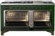 Ilve® Majestic III 60" Emerald Green Pro Style Dual Fuel Liquid Propane Range with Solid Door and Burnished Trim-4