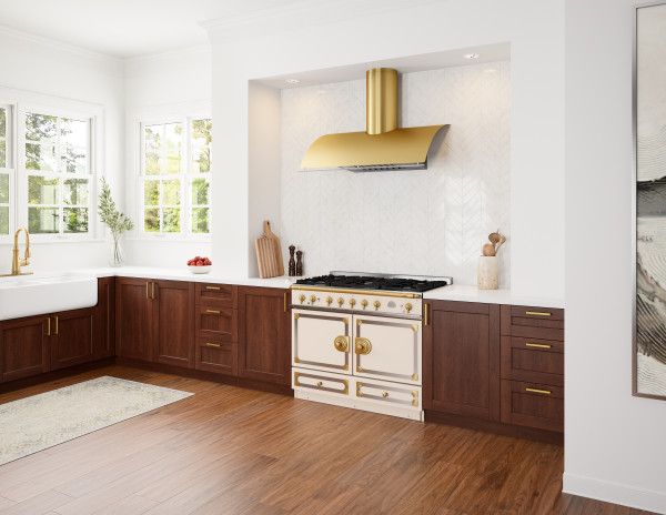 Zephyr Okeanito 36" Brushed Gold Wall Mounted Range Hood -3