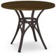 Amisco Customizable Kai Round Table with 36" Walnut Veneer Table Top-0
