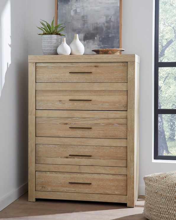 aspenhome® Modern Loft Khaki 5-Drawer Chest-1
