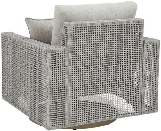 Signature Design by Ashley® Seton Creek Beige/Gray Wicker Outdoor Swivel Lounge with Cushions-3