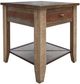 International Furniture Direct Antique Brown End Table-0