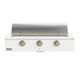 Caliber™ Rockwell Social 48" 3-Burner Matte White Built-In Liquid Propane Grill with Brass Hardware-1