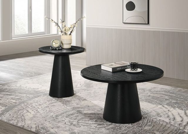 Furniture of America® Halewood Black Cocktail Table-1