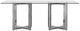 Modus Furniture Amalfi Glass Top Rectangular Dining Table with Double Pedestal Chrome Base-2