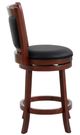 Homelegance® Shapel Black/Dark Cherry Swivel Counter Height Chair-3