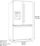 ZLINE Autograph Edition 36" 28.9 Cu. Ft. Stainless Steel Freestanding French Door Refrigerator with Dual Ice Maker and Champagne Bronze Modern Handle-2