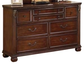 Signature Design by Ashley® Leahlyn 4-Piece Warm Brown King Panel Bed Set-2