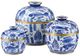 Currey & Company 3-Piece Blue/White Rice Tureen Set-0
