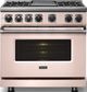 Viking® 7 Series 36" Blush Pro Style Dual Fuel Range with Griddle-2