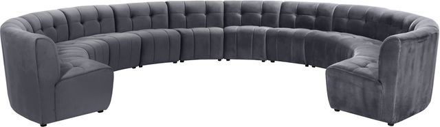 Meridian Furniture Limitless 12-Piece Grey Velvet Modular Sectional-0