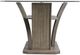 Elements International Dapper Grey/Glass Rectangle Dining Table-0