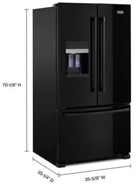 Maytag® 36" 24.7 Cu. Ft. Black French Door Refrigerator-2