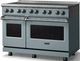 Viking® 5 Series 48" Novembery Sky Pro Style Induction Range with Polished Chrome Trim-2