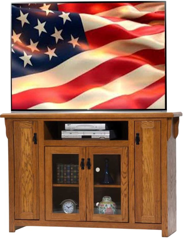 American Heartland Manufacturing Oak 59" Tall TV Stand-1