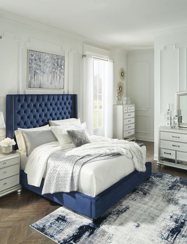 Signature Design by Ashley® Coralayne Blue King/California King Upholstered Headboard-4