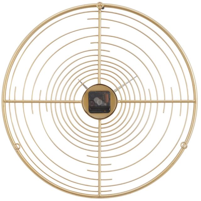 Deco Marche Gold 20” Open Frame Swirl Wall Clock-2