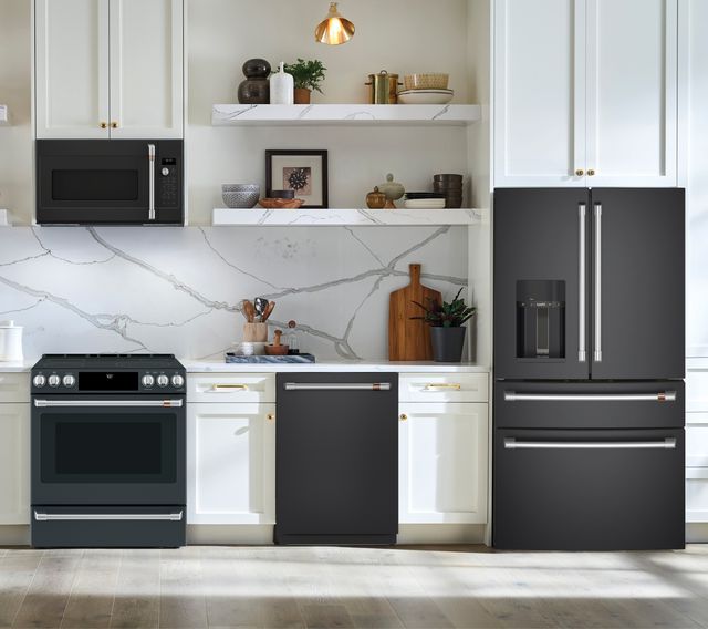 CAFE 4 Piece Kitchen Package with a 27.6 Cu. Ft. 4-Door French Door Refrigerator PLUS a FREE $300 Furniture Gift Card-0