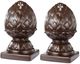 A & B Home Brown Artichoke Bookends-0