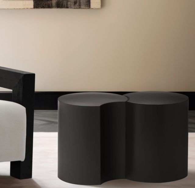 Meridian Furniture Dimple 2-Piece Black Nesting End Table Set-3