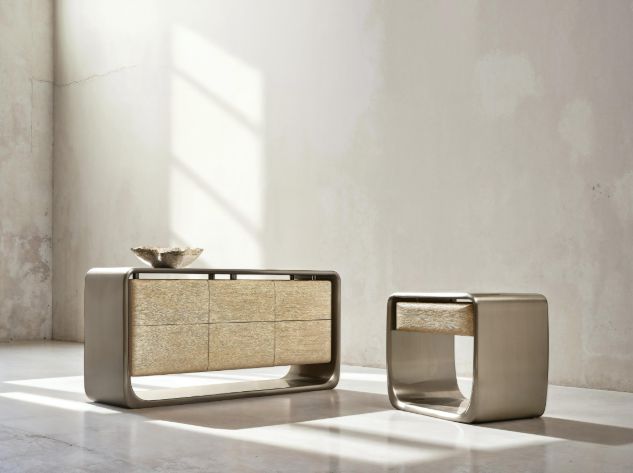 Bernhardt Lomond Bernhardt Interiors Tarnished Nickel/Trevin Nightstand-1